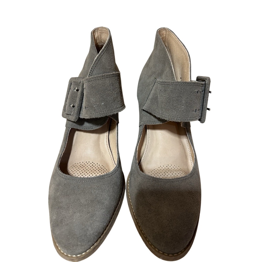 Corso Como Bernadette‎ Mary Jane Bootie Women's SZ 8.5 Taupe Suede Retro Pinup